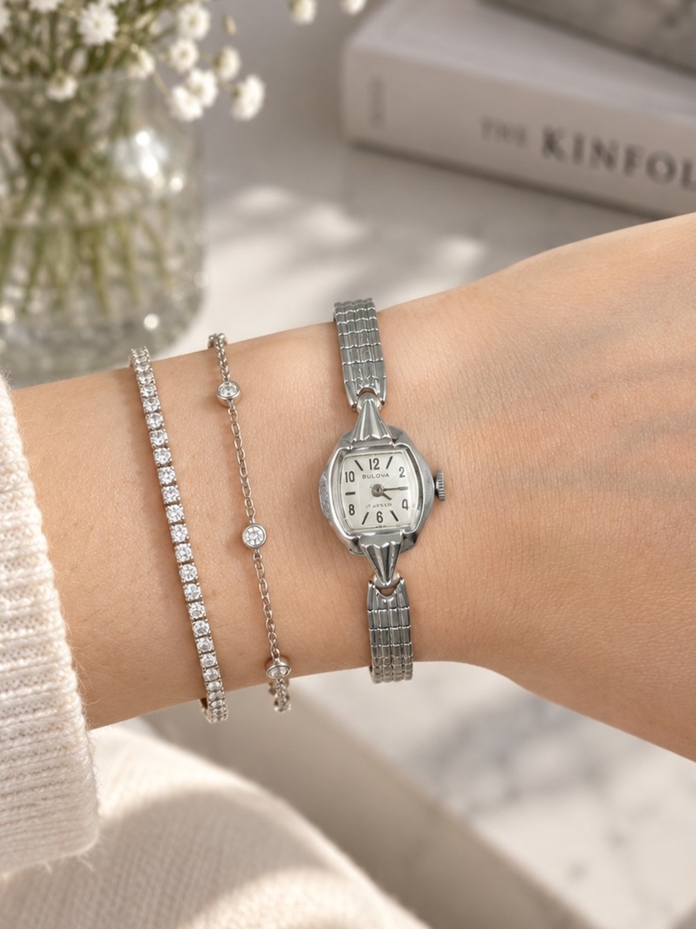 Bulova Silver-Tone Women’s Bracelet Watch